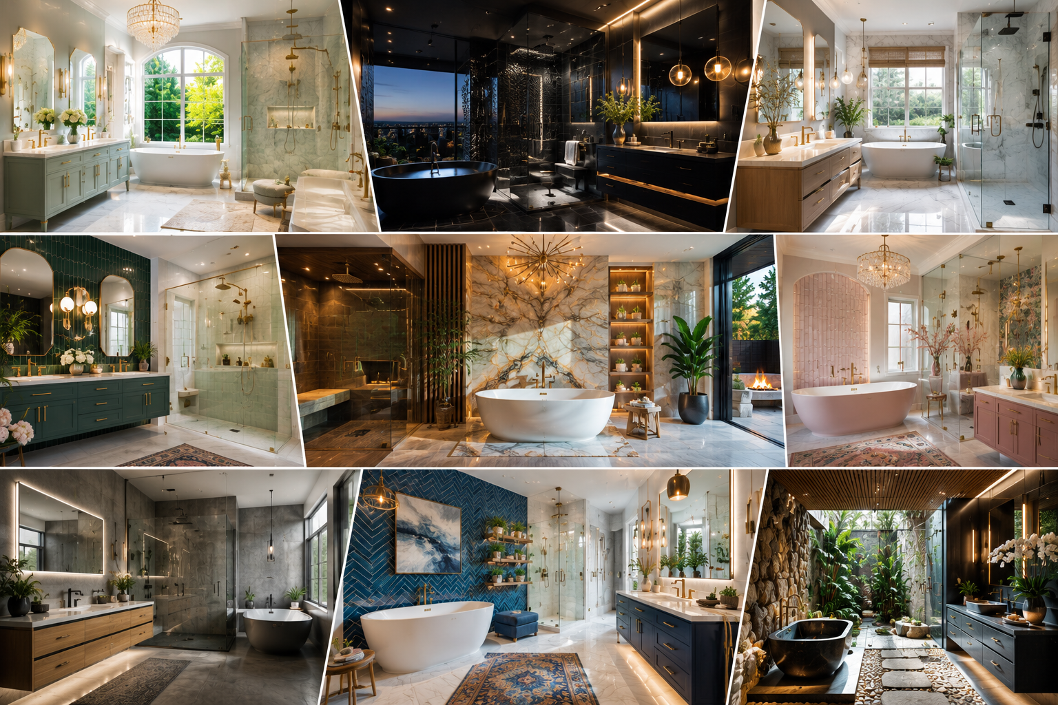 Luxury bathroom remodeling showcase