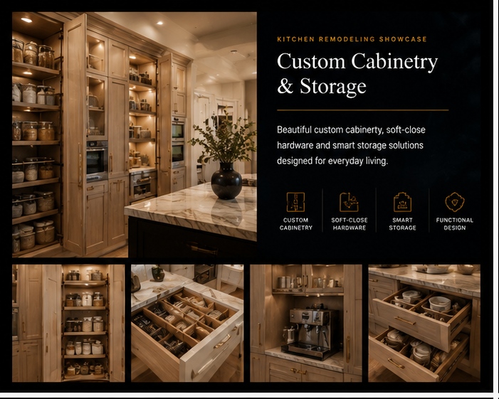 Custom cabinetry and storage